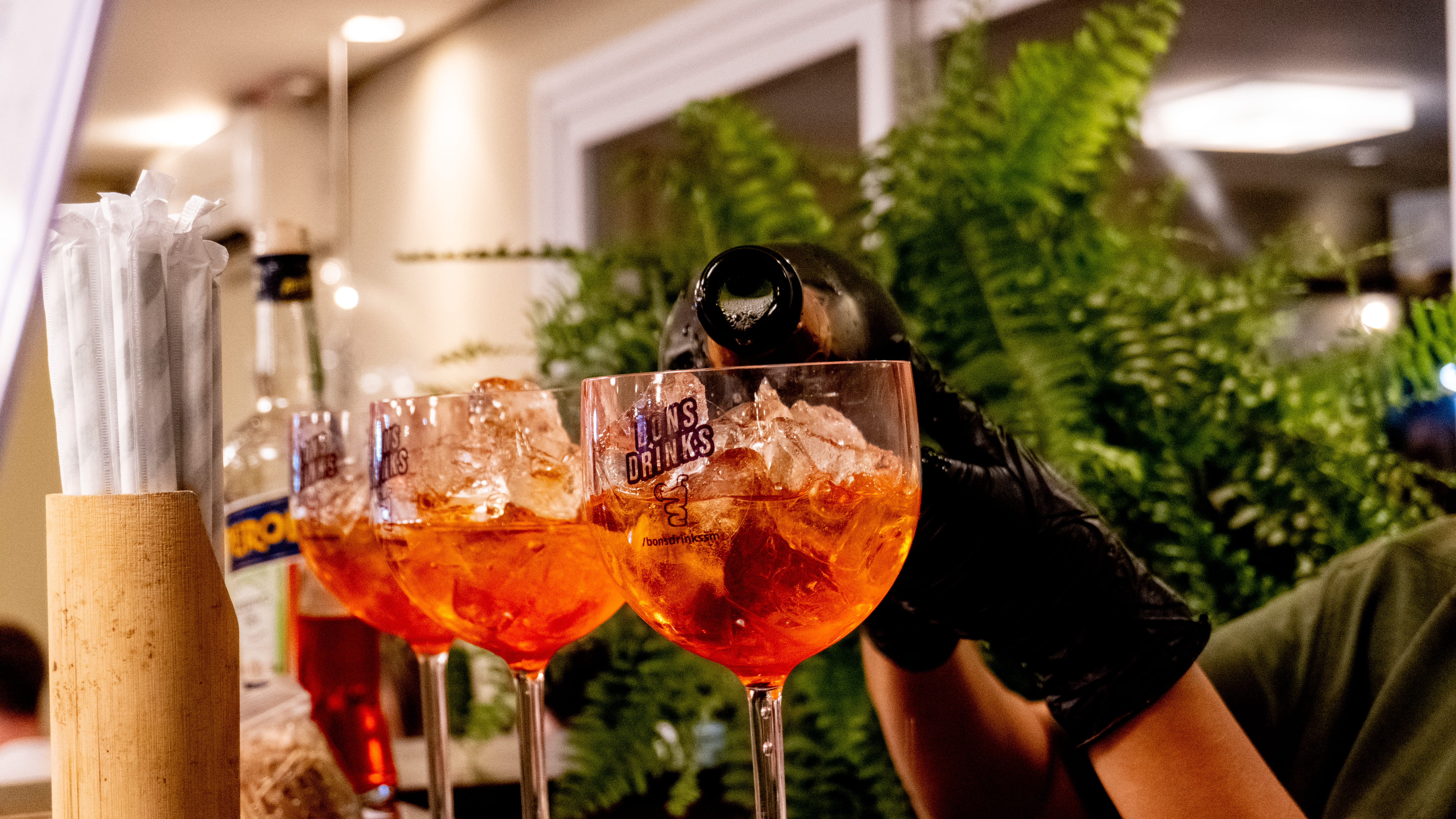Bons Drinks em ação num evento premium